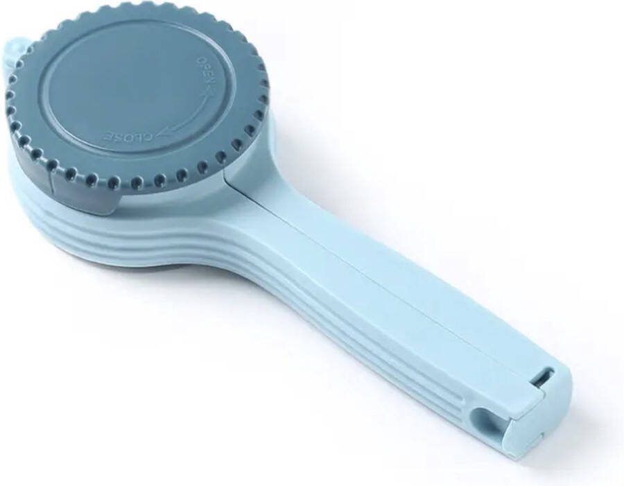 Mercadome Voedselclip met Schenkdop Herbruikbare vershoudclip Zaksluiting Voedsel blijft langer Vers Gemakkelijk te Gieten Blauw