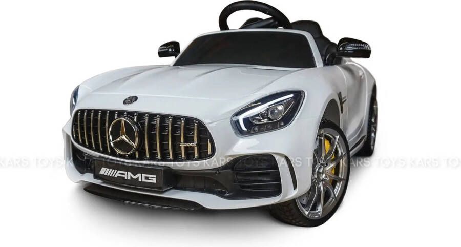 Mercedes Kars Toys Benz AMG GTR Elektrische Kinderauto Met afstandsbediening Wit 12V accu