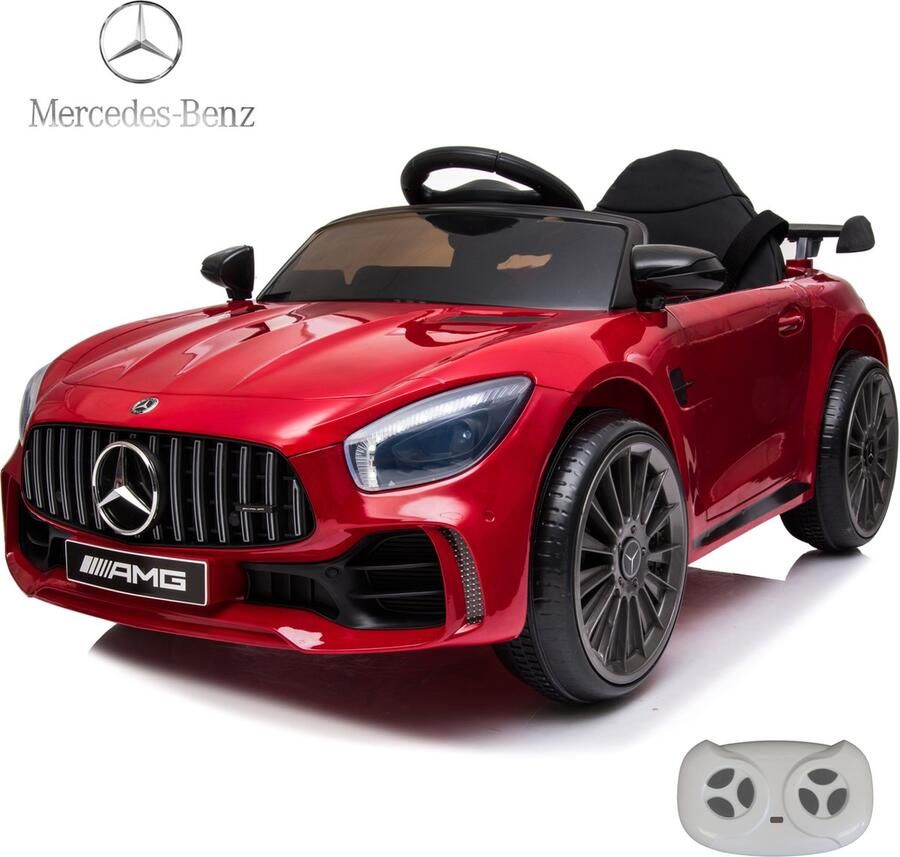 Mercedes-Benz Mercedes AMG GTR elektrische kinderauto metallic rood met afstandsbediening accu auto