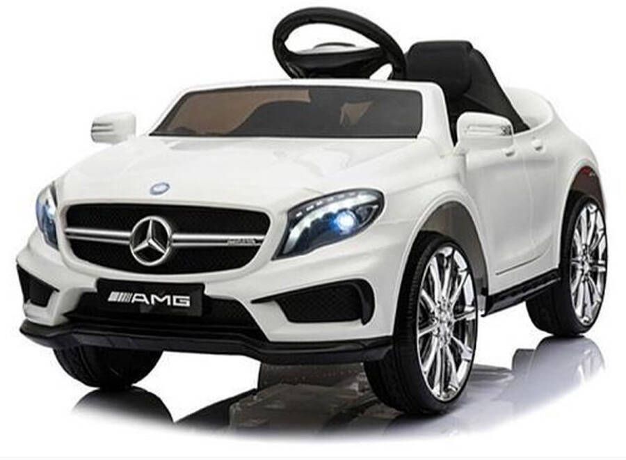 Mercedes-Benz Mercedes GLA45 AMG 12V Elektrische kinderauto Met EVA banden Muziek en afstandsbediening (Wit)