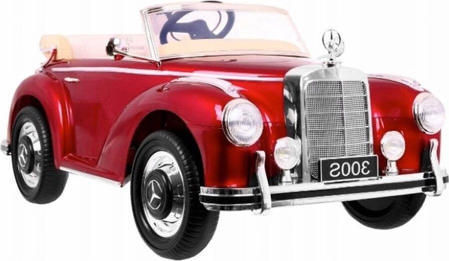 Mercedes Elektrische Kinderauto Benz 300S Oldtimer accu auto voor kinderen met afstandbediening ROOD Metallic