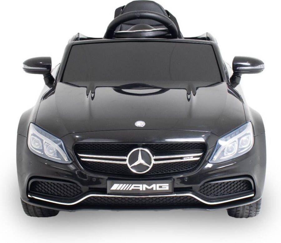 Mercedes Elektrische Kinderauto C63 AMG Zwart Krachtige Accu Op Afstand Bestuurbaar Veilig Voor Kinderen