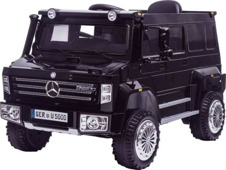 Mercedes Unimog U5000 Elektrische Kinderauto 12V 35cm Zit Hoogte 3-5km u Kunstlederen stoel Extra Functies