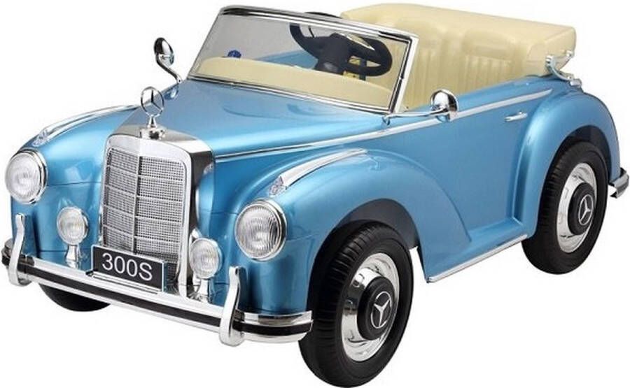 Mercedes Kars Toys -Benz 300S Oldtimer Elektrische Kinderauto Lichtblauw Met Afstandsbediening