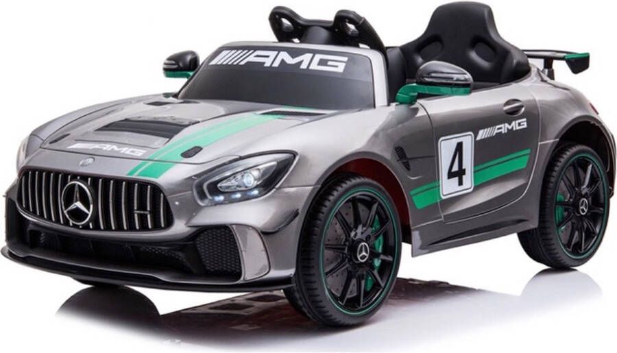 Mercedes Kars Toys Benz AMG GT4 Elektrische Kinderauto Zilver Met Afstandsbediening