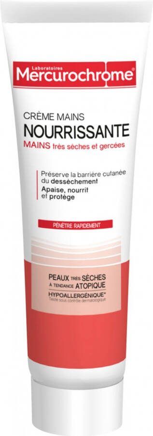Mercurochrome Voedende Handcrème Zeer Droge en Gebarsten Handen 75 ml