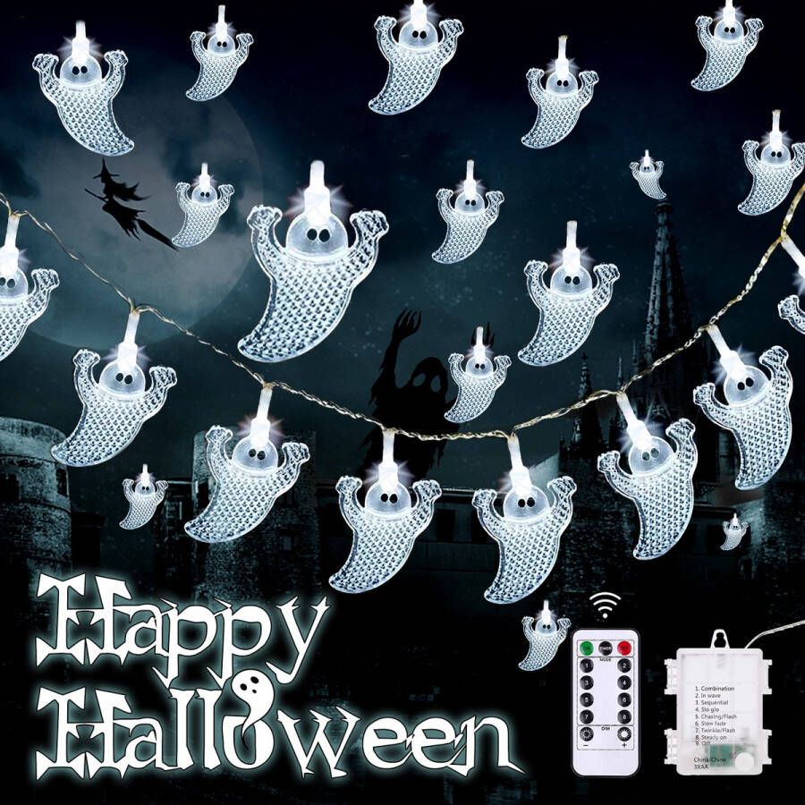 Merdoo Halloween Spook Lampjes Halloween decoratie Licht 3 M 20 LED Waterdicht Lichtslinger Lichtsnoer