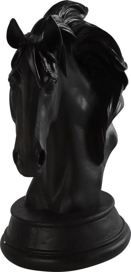 Merk Alinterieur Ornament Paardenhoofd op voet Zwart