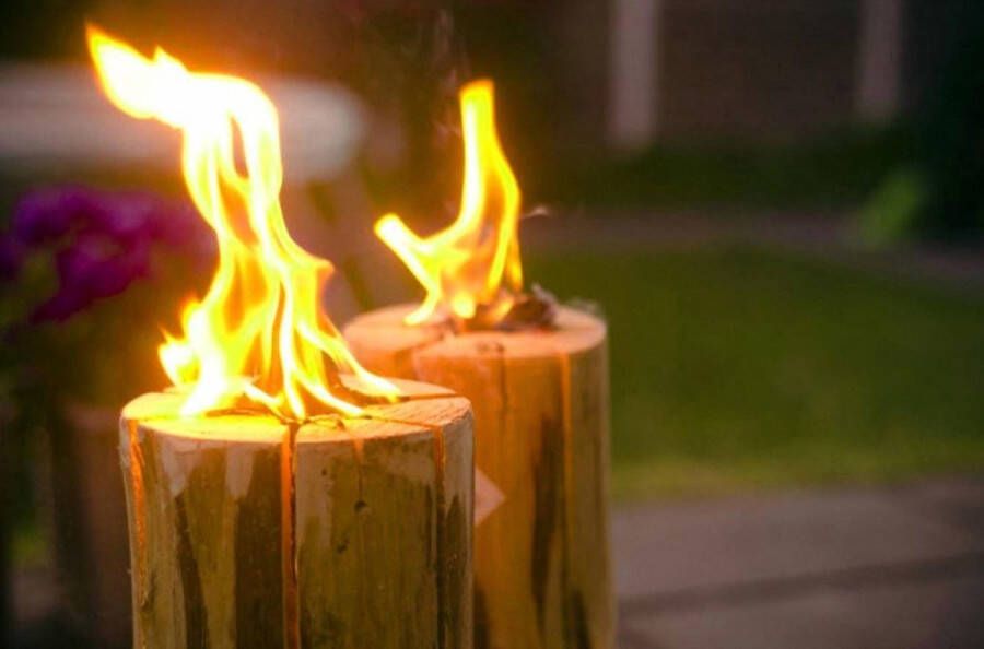 Merk Zweedse fakkel 20 cm Tuin Tuindecoratie Tuinkaars Tuinfakkel Vuurkorf Brandhout