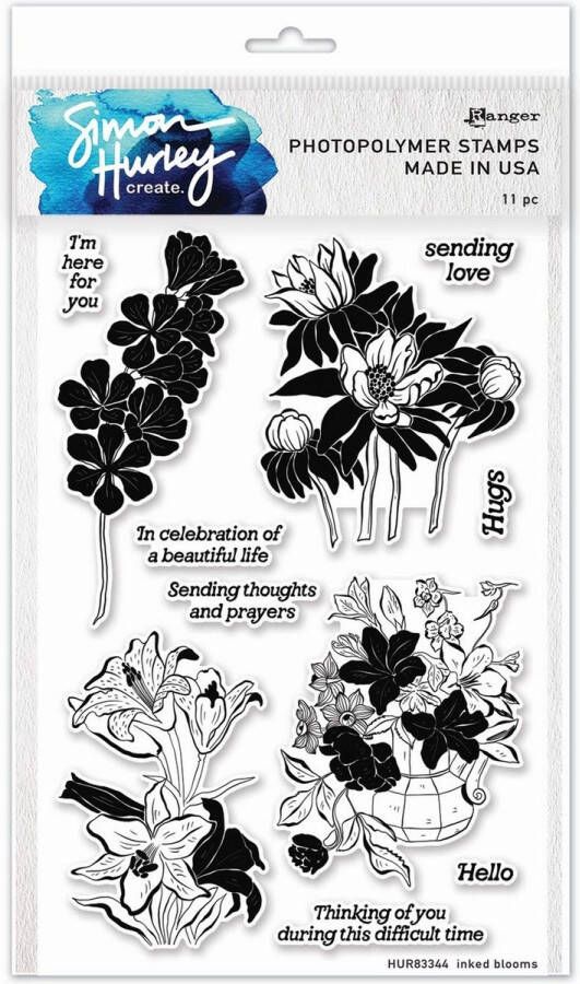 Merk_ranger_industries Ranger Simon Hurley Create. Photopolymer Stamps Inked Blooms