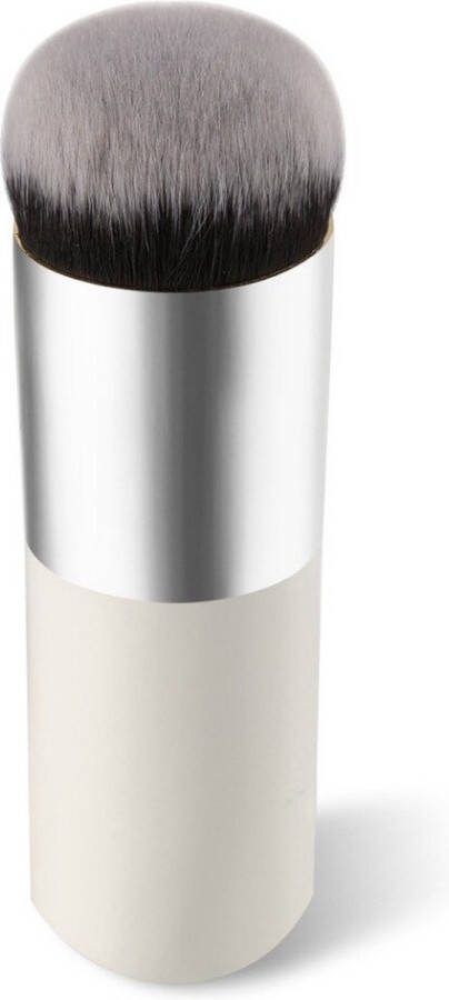 MerkIoos Dikke Make-upkwast – Blush Bronzer & Highlighter – Wit Zilver – Grote Make-Up Kwast – Zachte Borstels – Blush Bronzer en Highlighter – Luxe Make-Up Accessoire