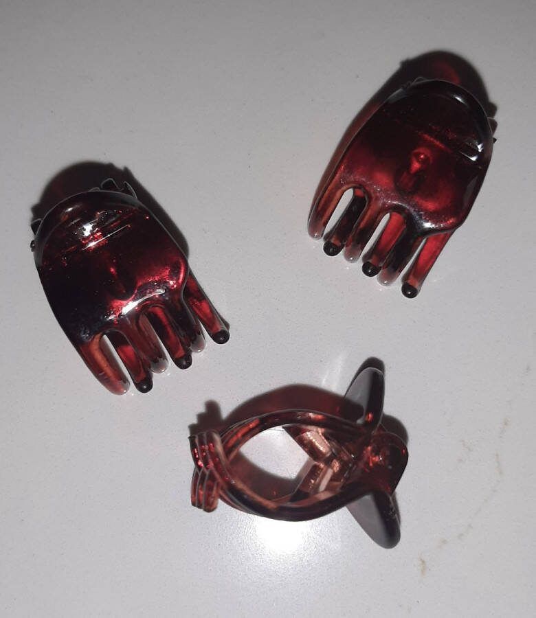 Merkloo 6x haarklemmen medium bruin turtle middel haarclips haarspelden