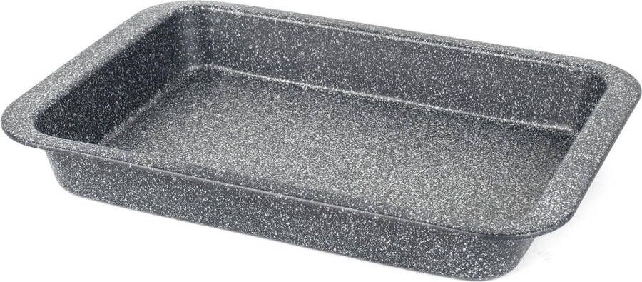 Merkloo Megastone Collection Koolstofstalen braadpan diepe bakplaat antiaanbaklaag ovenbestendig 36 cm zwart