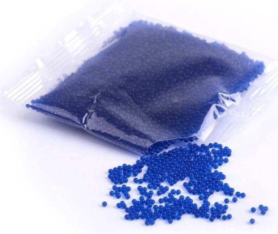 Merkloos 10.000 stuks 7-8mm Blauw Water Absorberende Balletjes Biologisch Afbreekbaar Waterbeads Waterparels Gelballetjes Transparant