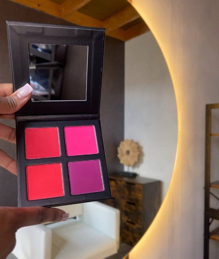 Merkloos 16PHENMILLY.CO Cherry Pink Sakura Blush Palette 4 Pan