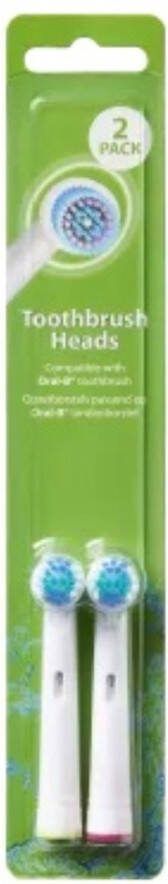 Merkloos 2-pack toothbrush heads 2x opzetborstel opzetborstels voor electrische tandenborstel