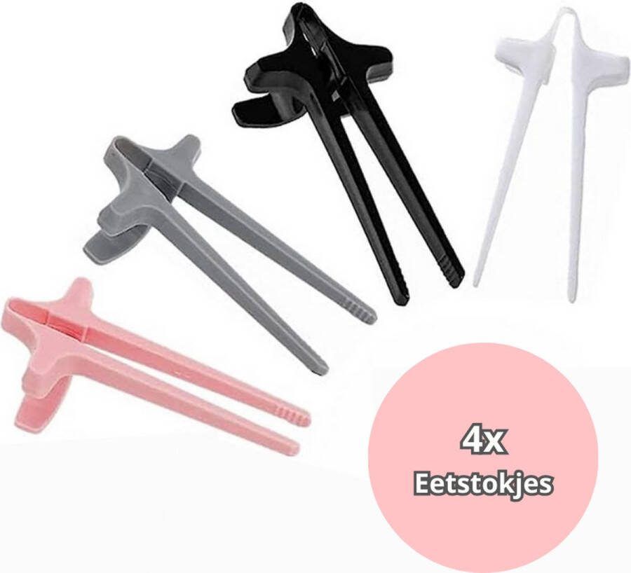 Merkloos 4x Eetstokjes kinderen Chopsticks Handige Gadgets Gaming Accessoires Enjoy You're Food