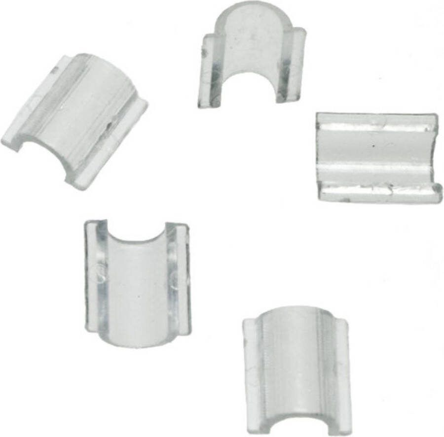 Merkloos 5x Flatback bevestiging transparant DIY beugeltje transparant om flatbacks strikjes pompons aan haarelastiek te bevestigen haarelastiekje