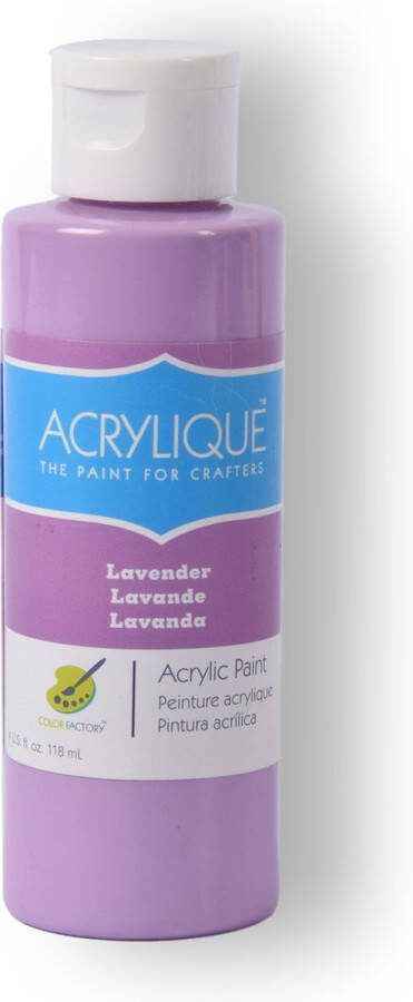 Merkloos Acrylverf Lavender 118ml Kunststof Flesje Geschikt voor projecten – Multifuntioneel Hobbyverf