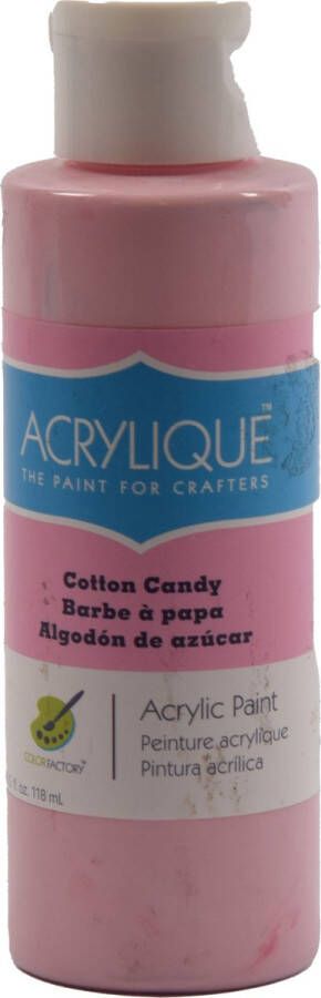 Merkloos Acrylverf waterbasis ''Cotton candy suikerspin roze'' 118ml Sneldrogend waterbasis Permanent