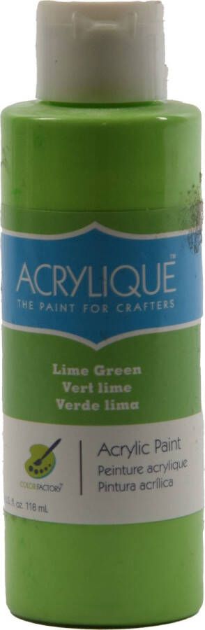 Merkloos Acrylverf waterbasis ''lime Green 118ml Sneldrogend waterbasis Permanent