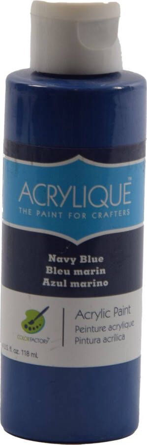 Merkloos Acrylverf waterbasis ''Navy-Blauw 118ml Sneldrogend waterbasis Permanent