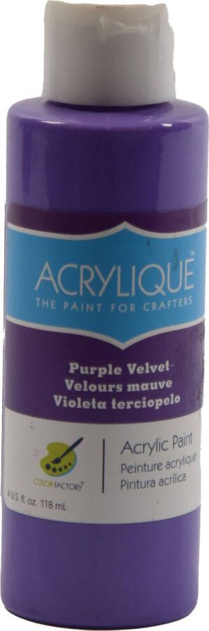 Merkloos Acrylverf waterbasis ''Purple VelvetVelvet Paars 118ml Sneldrogend waterbasis Permanent