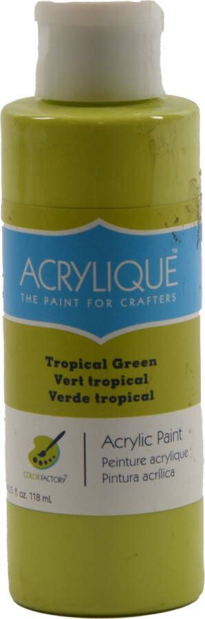 Merkloos Acrylverf waterbasis ''Tropical Green 118ml Sneldrogend waterbasis Permanent