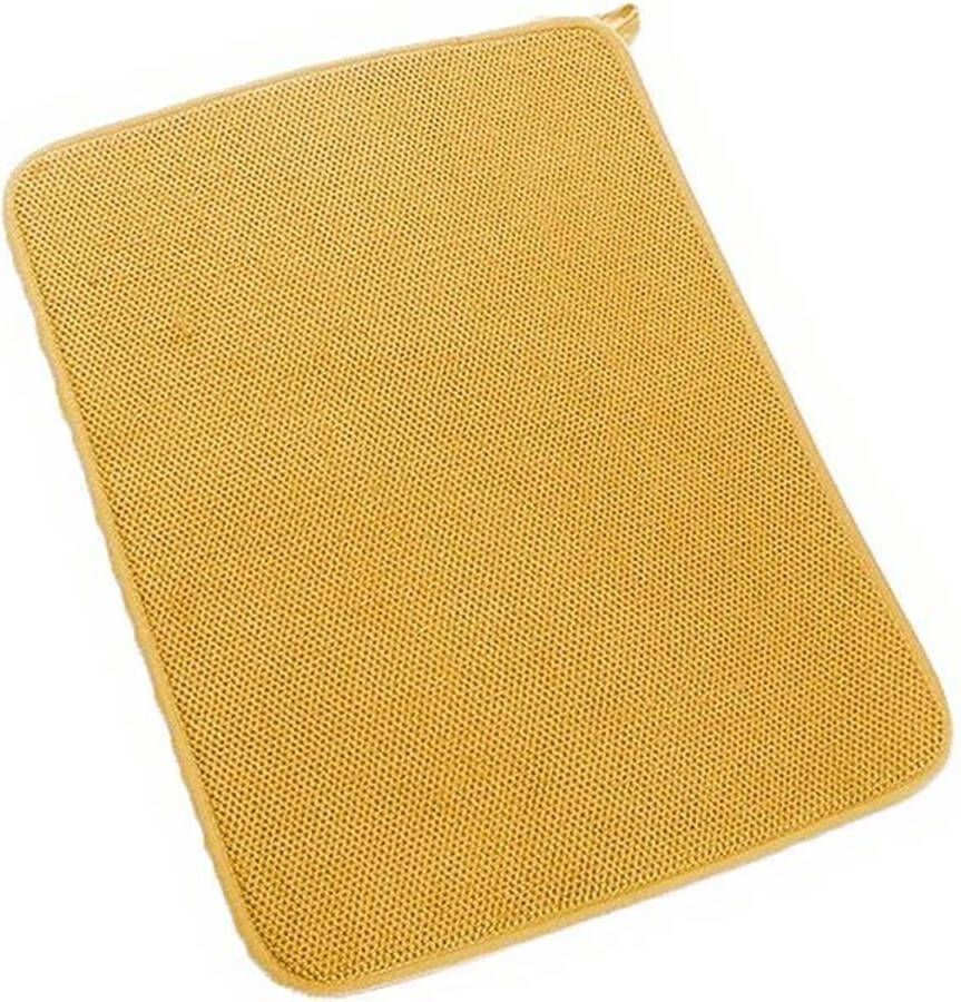 Merkloos Afdruipmat Droogmat Keukentafel droogmat Absorberend afvoerkussen Keuken tapijten Koffiebar mat 30x40cm Aanrechtmat Barmat kleuren Polyester Gele