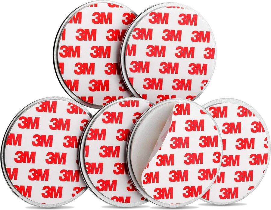 Merkloos ag 5 Stuks 3M 70mm Rookmelder Bevestiging Magneet Ophangsysteem Magneten Rookmelder Montage set Smoke Detector Magnets Brandmelder