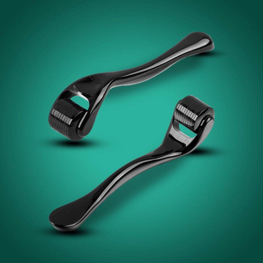 Merkloos Baardroller baard roller Baardgroei kit Derma roller Dermaroller haargroei microneedling baardgroei stimuleren haargroei mannen Baardgroei stimulator dermaroller met 0.5mm titanium naalden 1 stuk Stimuleer je baardgroei!