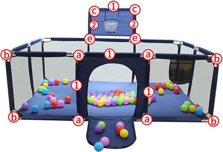 Merkloos Baby Boxen Indoor Baby Corralitos Veiligheidsbarrières Basketbal Baby Activiteit Gym Grote Parken Voor Baby Groundbox Hek Blauw