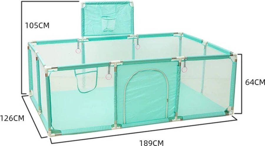 Merkloos Baby Boxen Indoor Baby Corralitos Veiligheidsbarrières Basketbal Baby Activiteit Gym Grote Parken Voor Baby Groundbox Hek Groen