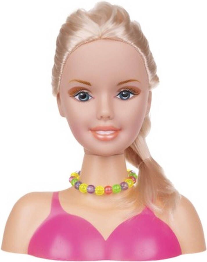 Merkloos Barbie Stylingshoofd met make-up set stylist speelgoed kapper kapperszaak meisjes Speelgoed