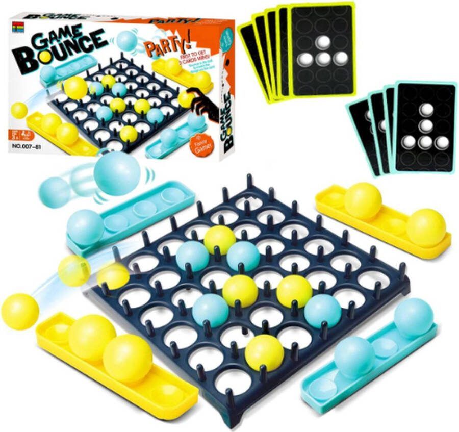 Merkloos Bounce Ball Actiespel Familiespel Bordspel Interactief Spel Stuiterende Ballen Bordspel Ping Pong Partyspel Educatief Speelgoed Fijne Motoriek Kleurrijk Ruimtelijk Inzicht Cognitieve Ontwikkeling Voor Kinderen En Volwassenen