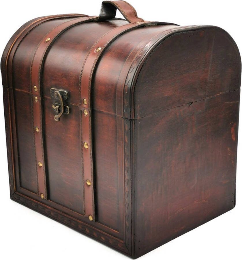 `merkloos` Boutique Trukado Schatkist Opbergkist Antieklook (bxhxd) ca. 30cm x 31cm x 24cm