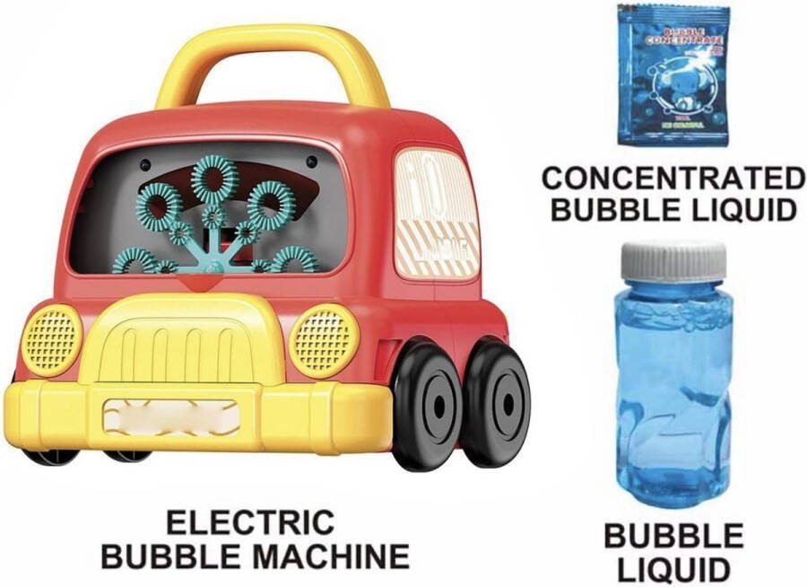 Merkloos Cliste Bellenblaasmachine Auto met Muziek en Licht Waterspeelgoed Bellenblaas Bubble Auto Bellenblazer inclusief bellenblaassop