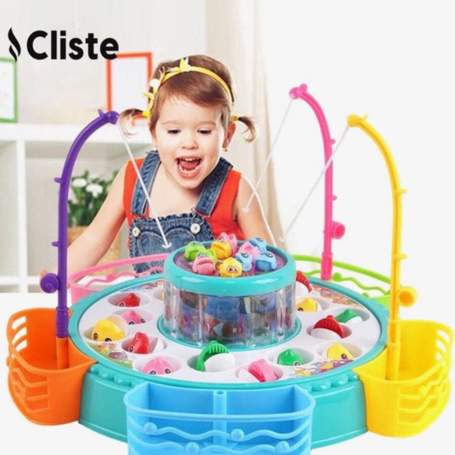 Merkloos Cliste Nieuw Vis Vangen Speelgoed Magnetisch Visspel Vissen Spel met Muziek en Licht Kinderen Elektronisch Visspel Speelgoed Vis Hengespel Let's Go Fishing Actiespel Vis Speelgoed Vissen Speelgoed Visspel Fish Catching Game