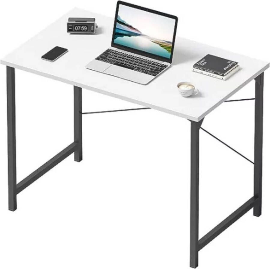 Merkloos Computerbureau 100 x 50 cm thuiskantoor laptop bureau studie schrijftafel moderne eenvoudige stijl wit