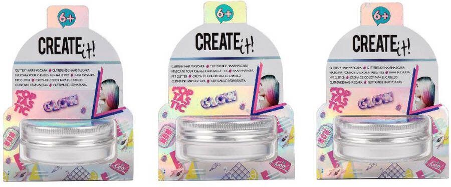 Merkloos Create It! Poptastic Glitter haarmascara meisjes make-up haar make-up