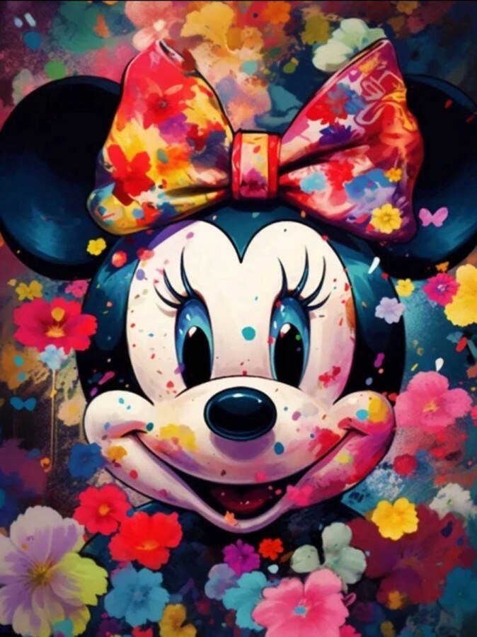 'merkloos'' Diamond painting Disney Minnie Mouse 40x50 vierkante steentjes
