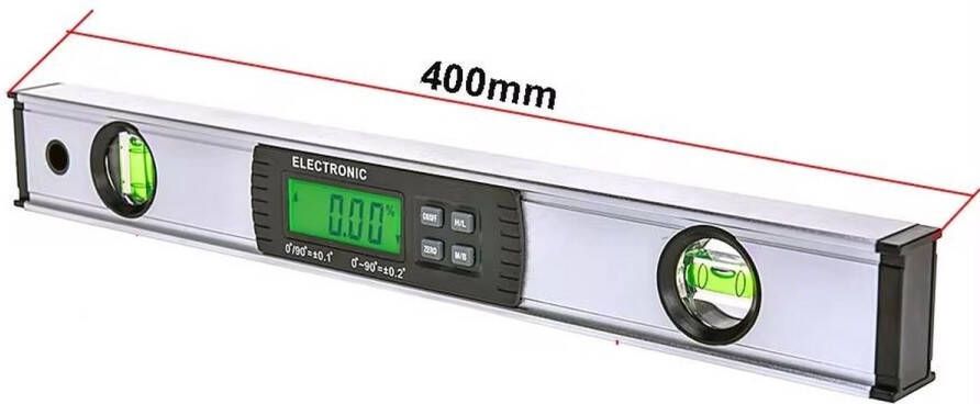 Merkloos Digitale Gradenhoekzoeker 360° Inclinometer Met Magneten Elektronisch Waterpas & Hoekmeter 400mm