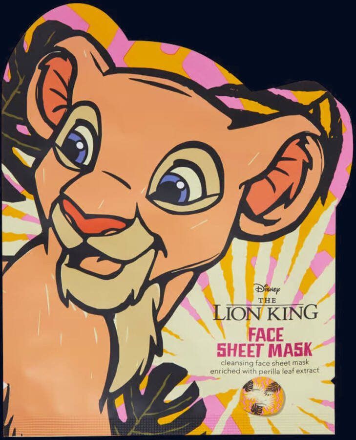 Merkloos Disney Lion King sheet mask tissue gezichtsmasker leeuwenkoning masker Nala leeuwen koning perilla leaf kids
