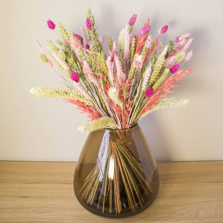Merkloos Droogbloemenboeket 'Roze wolk' Droogbloemen