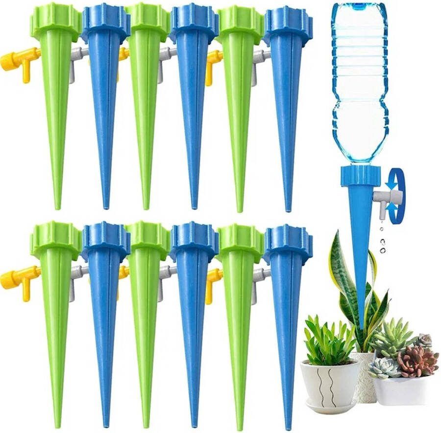 Merkloos Druppelsysteem Voor Planten 12 Stuks Irrigatiestysteem Watergeefsysteem Bewateringssysteem voor Flessen Plant Druppelaar Huis en Tuin Waterdruppelaar