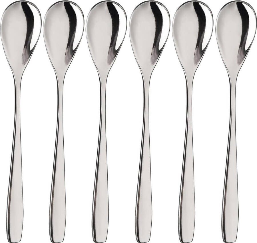 Merkloos Eierlepel RVS Espressolepel RVS Kleine lepels voor thee Koffie Dessert Set van 6