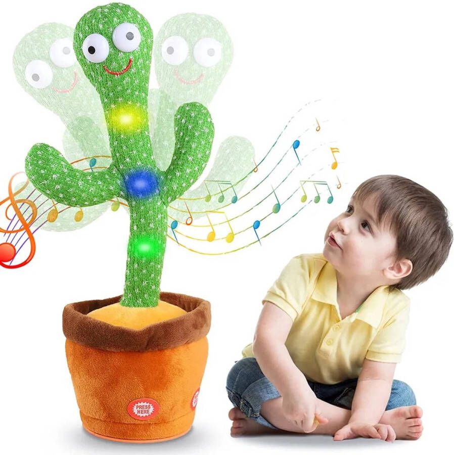 Merkloos Electrische Draaiende Dansende Betoverende Cactus- Dancing cactus toys- speelgoed voor kinderen- muziekdoos