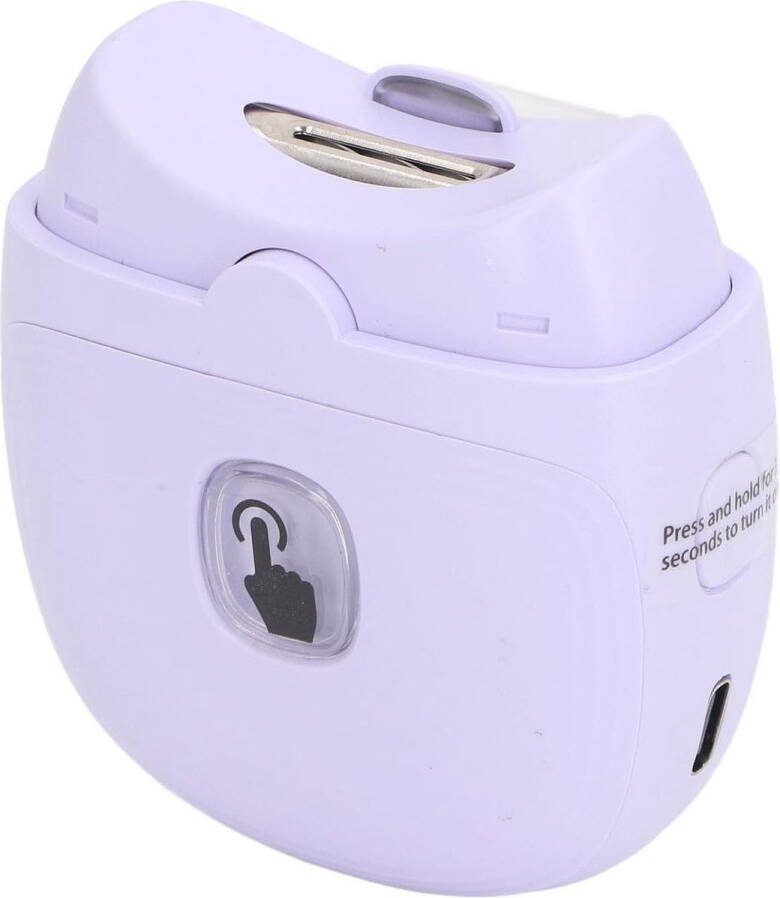 'merkloos' Elektrische Nagelschaar Paars Veilige Nagelknipper voor Baby´s USB Oplaadbaar Twee Snelheidsstanden Met LED Licht
