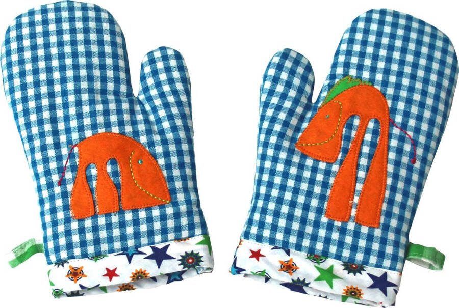 Merkloos EllisKids BibbelBabbel Ovenwant Blauw Links