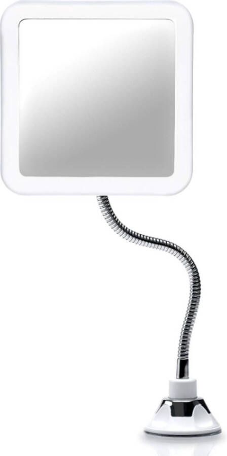 Merkloos Flexibele Vergrotende Spiegel 10X met LED licht en Arm Verlichte Reis Make-up Spiegel – Vergrendelbare Zuignap Natuurlijk Daglicht LED Draadloos en Draagbaar (Mira Plus)
